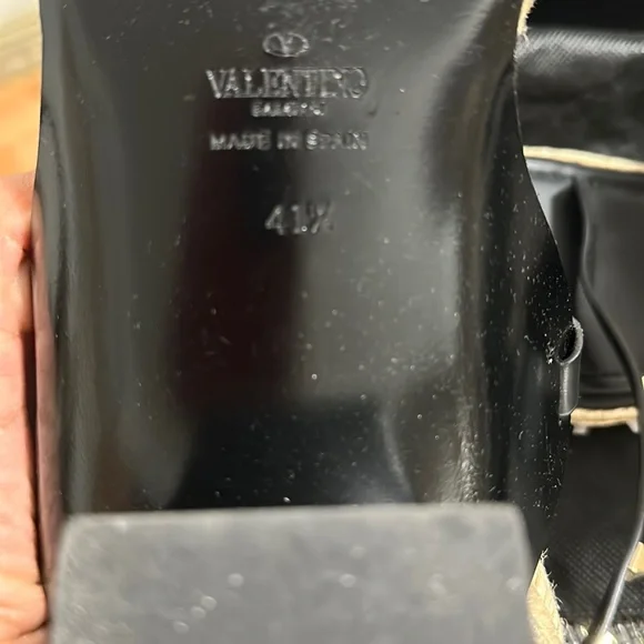 Valentino heels with gold studs and small heel. Worn once, condition like new